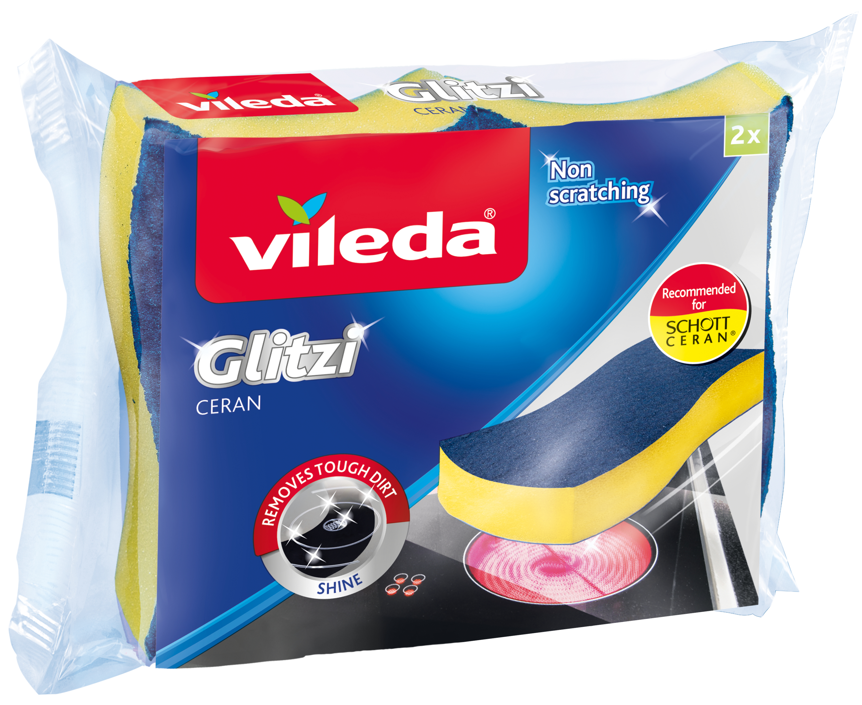 Набір губок кухонних VILEDA Cera для склокераміки 2 шт(4023103140448)